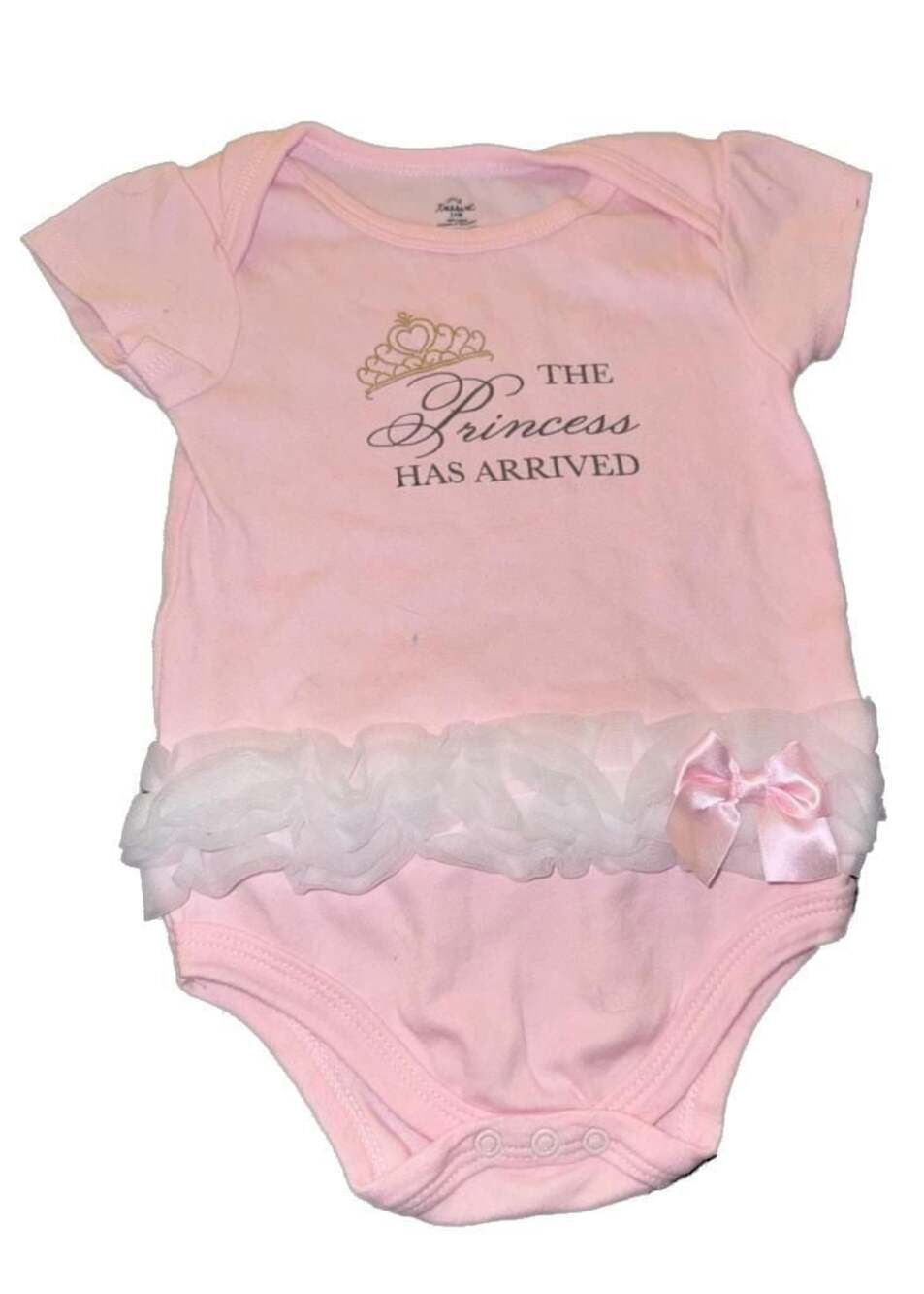 Little Treasure The Princess Has Arrived Ruffle Bodysuit Pink 24M